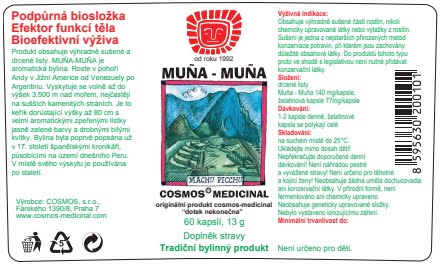 Etiketa produktu Muña - Muña - Cosmos®Medicinal
