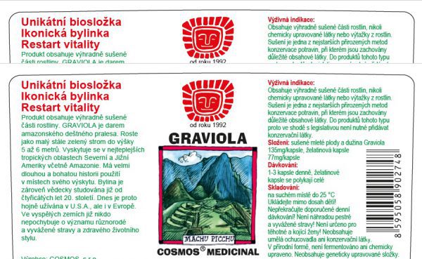 Etiketa produktu Graviola - Cosmos®Medicinal