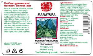 Etiketa produktu Manayupa - Cosmos®Medicinal