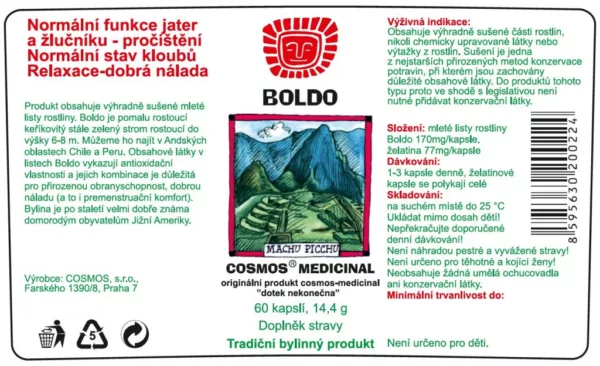 Etiketa produktu Boldo - Cosmos®Medicinal