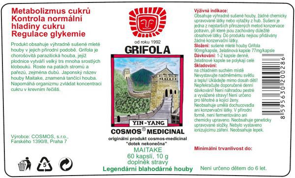 Etiketa produktu Grifola - Cosmos®Medicinal