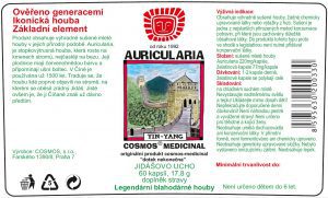 Etiketa produktu Auricularia- Cosmos®Medicinal